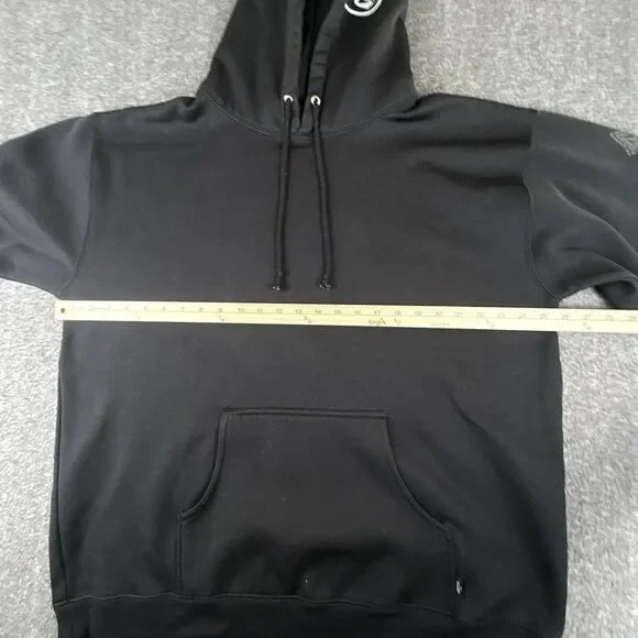 Volcom Iconic Stone Hoodie Mens XL Black Zip Up Fleece Lined Skateboarding Surf - Picture 6 of 8